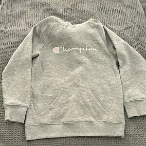 Grey and pink hoodie sweatshirt